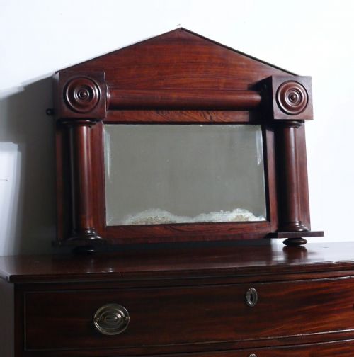 ROSEWOOD OVERMANTLE MIRROR 19TH CENTURY
