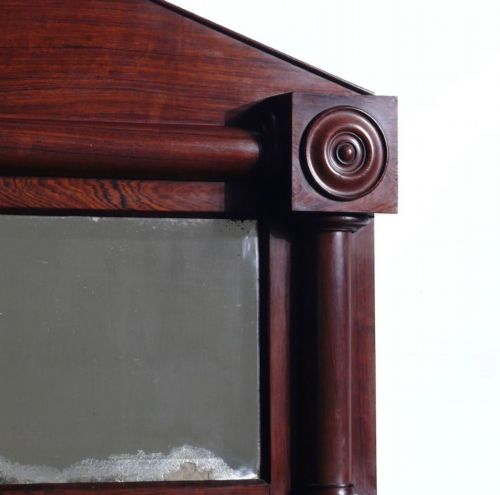 ROSEWOOD OVERMANTLE MIRROR 19TH CENTURY - ADDITIONAL PHOTO 2