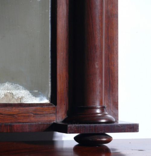 ROSEWOOD OVERMANTLE MIRROR 19TH CENTURY - ADDITIONAL PHOTO 4