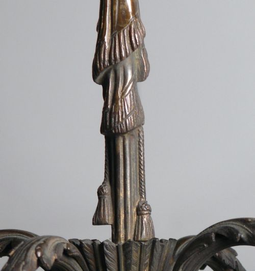 FRENCH BRONZE CHANDELIER 19TH CENTURY - ADDITIONAL PHOTO 2
