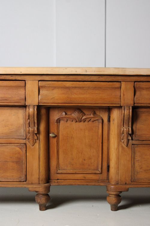 VICTORIAN PINE DRESSER BASE WITH SYCAMORE TOP - ADDITIONAL PHOTO 10