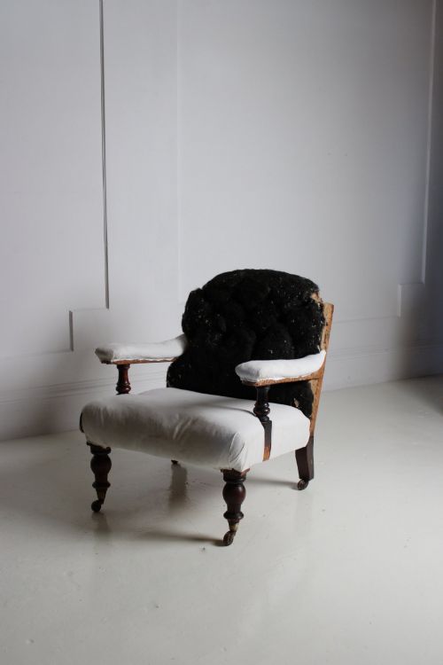 LARGE COUNTRY HOUSE ARMCHAIR 19TH CENTURY - ADDITIONAL PHOTO 3