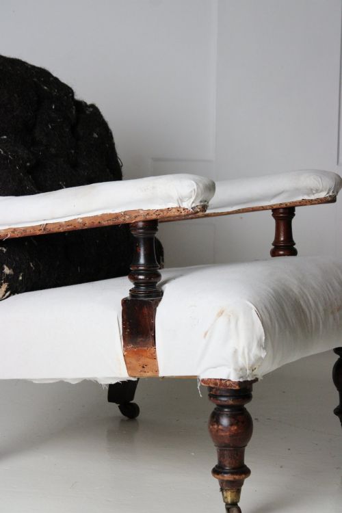 LARGE COUNTRY HOUSE ARMCHAIR 19TH CENTURY - ADDITIONAL PHOTO 5