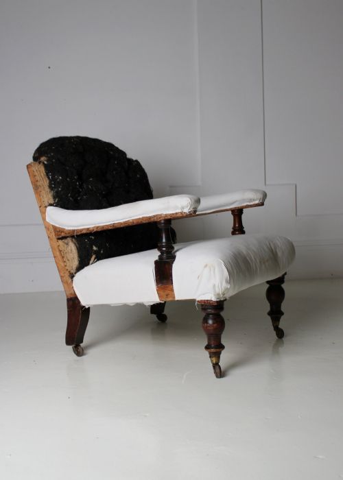 LARGE COUNTRY HOUSE ARMCHAIR 19TH CENTURY - ADDITIONAL PHOTO 7