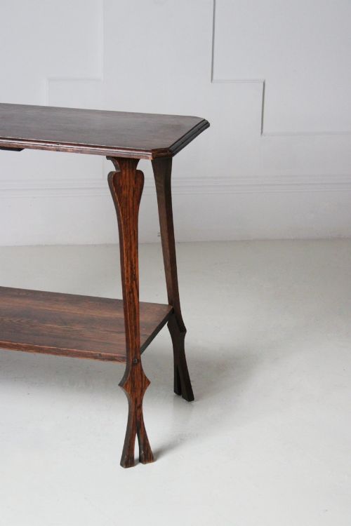 ARTS CRAFTS SIDE TABLE IN OAK - ADDITIONAL PHOTO 2