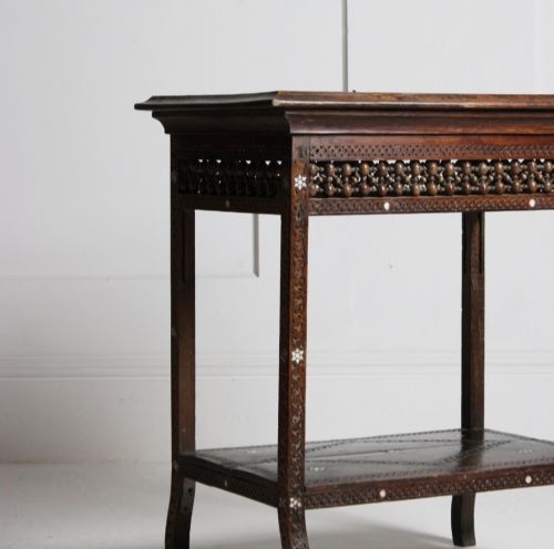 19TH CENTURY TWO TIER SYRIAN SIDE TABLE - ADDITIONAL PHOTO 3