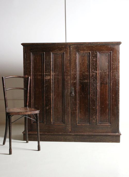 Stained Pine 19th Century Cupboard