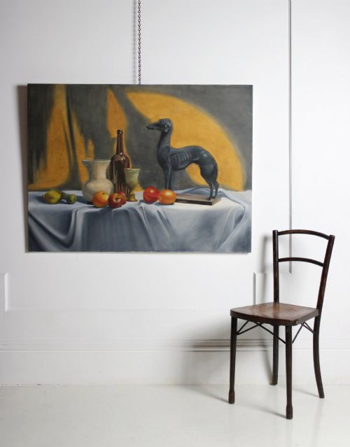 Still Life Oil on Canvas Mid 20th Century