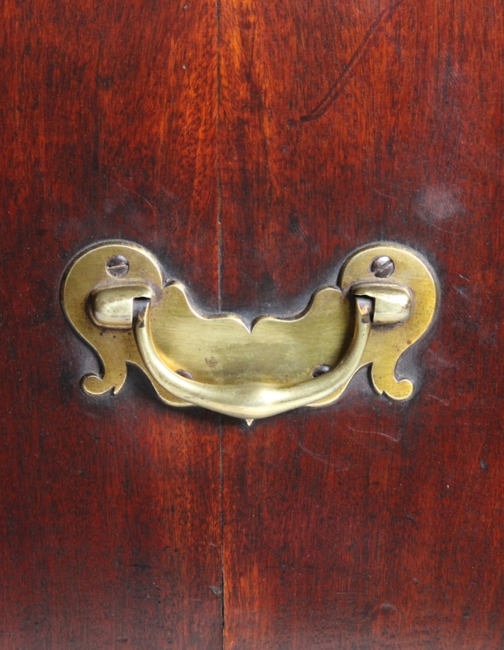 George II red walnut kneehole desk View II