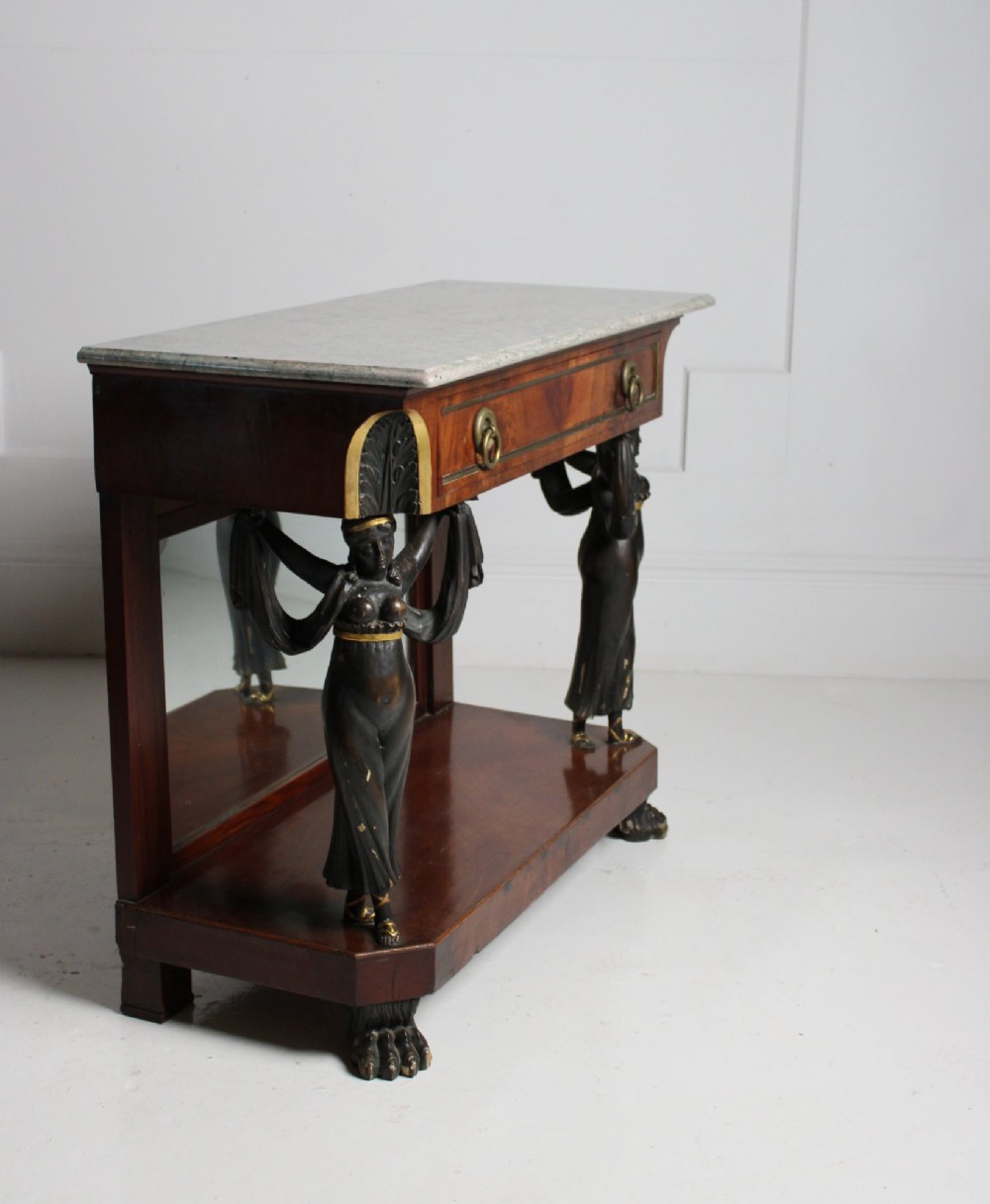 French empire mirror backed console table View II