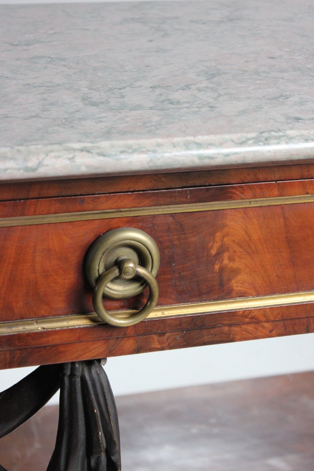 French empire mirror backed console table View III
