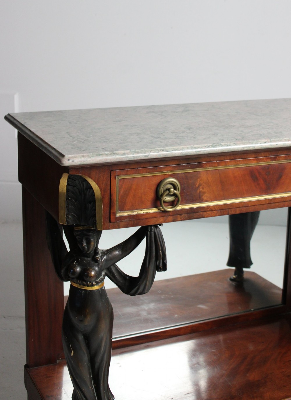 French empire mirror backed console table View VII