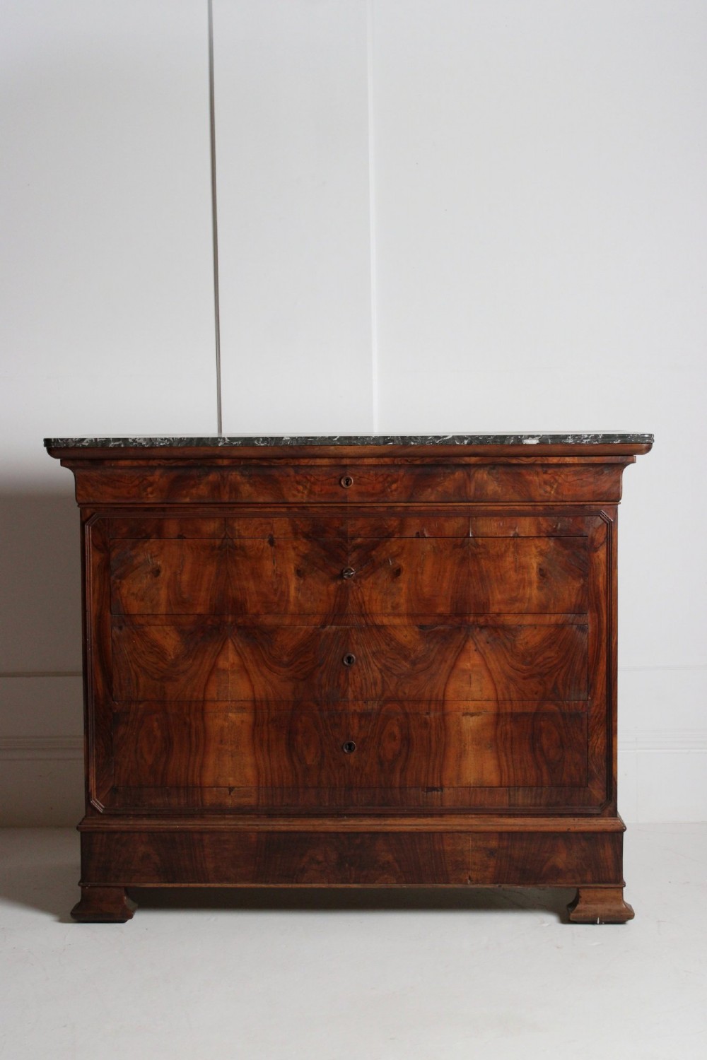 French 19th C walnut commode Louis Philippe