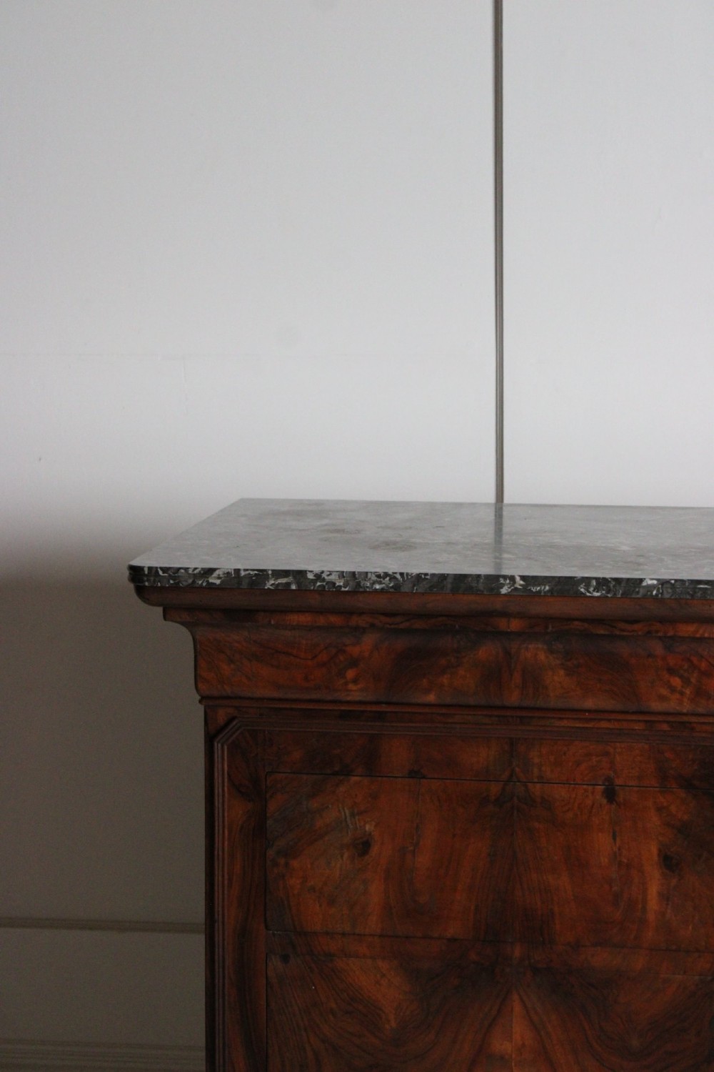 French 19th C walnut commode Louis Philippe View II