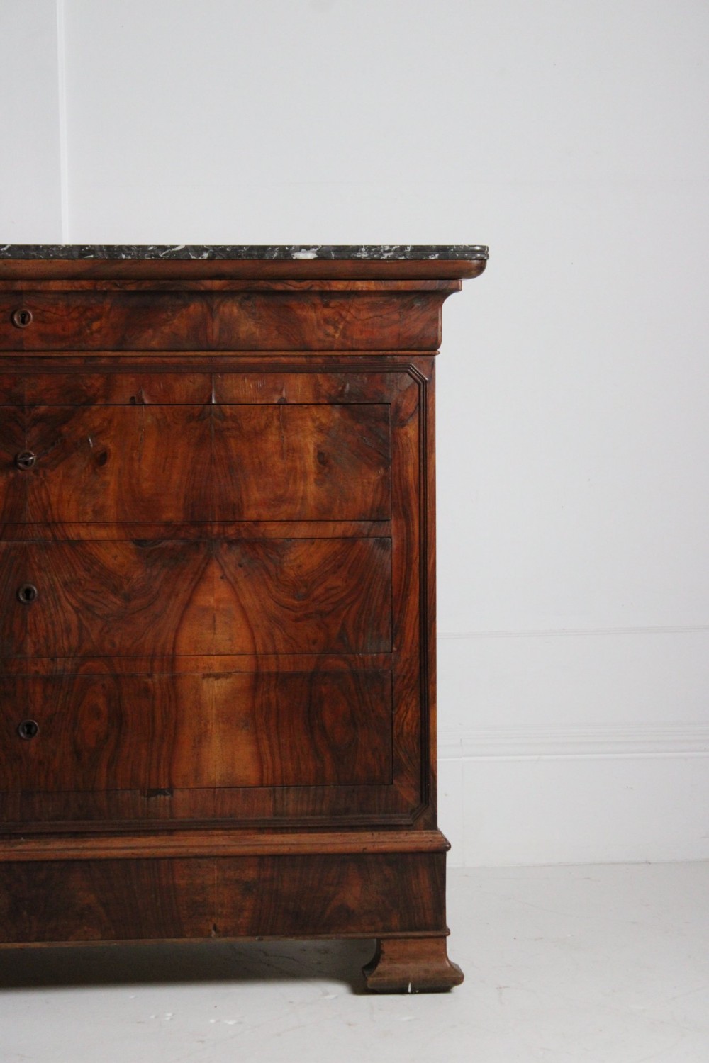 French 19th C walnut commode Louis Philippe View VI