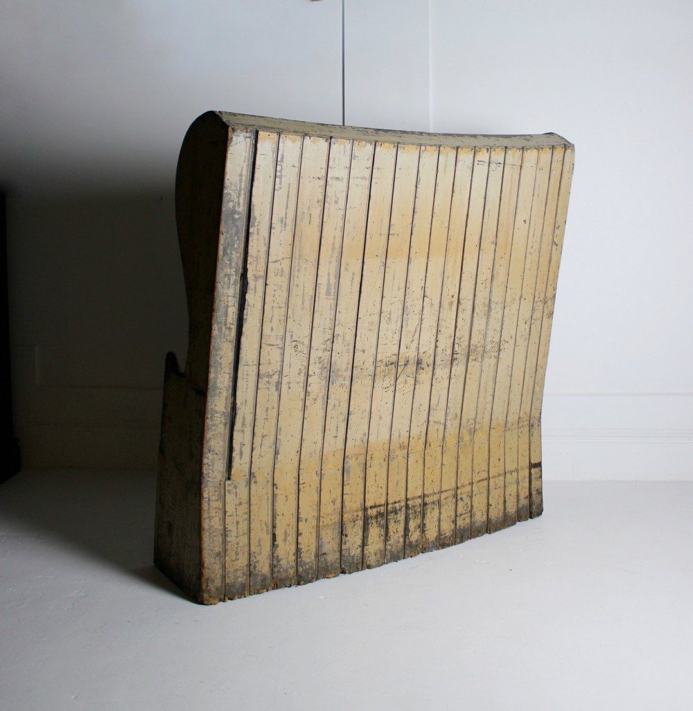 19th century pine tavern settle original paint View VIII