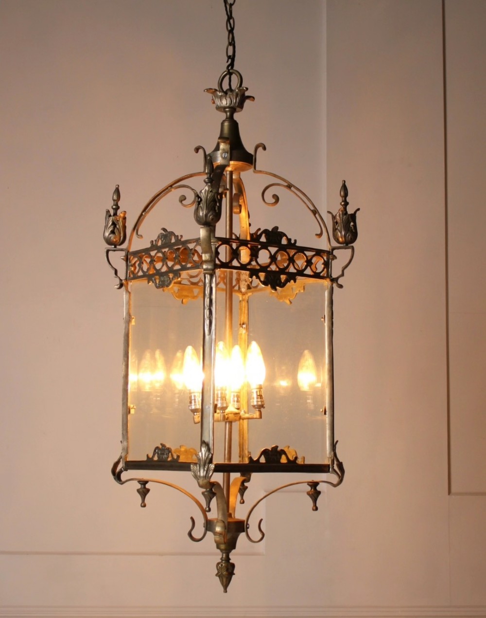 Large decorative lantern with bevelled glass View III