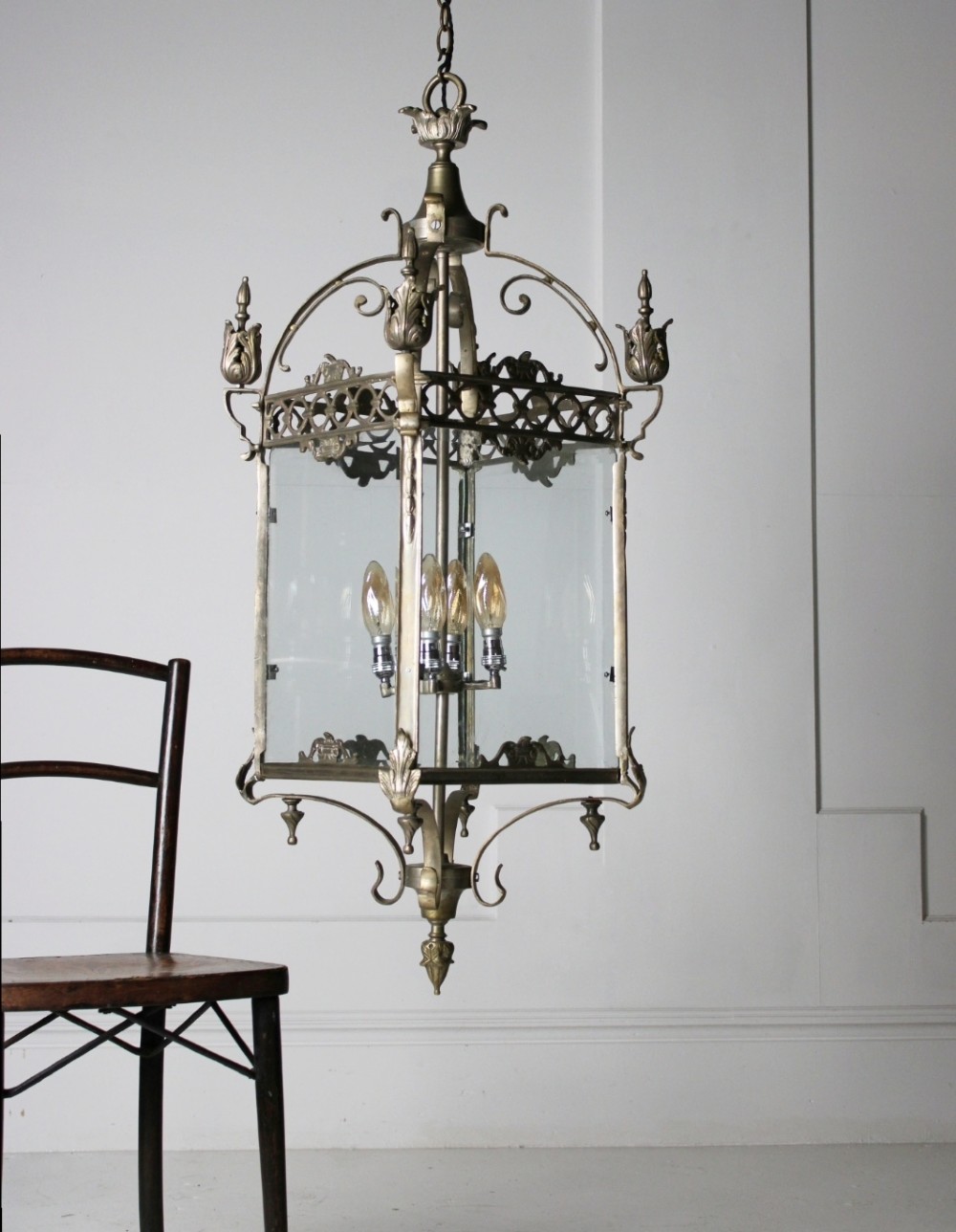 Large decorative lantern with bevelled glass View V