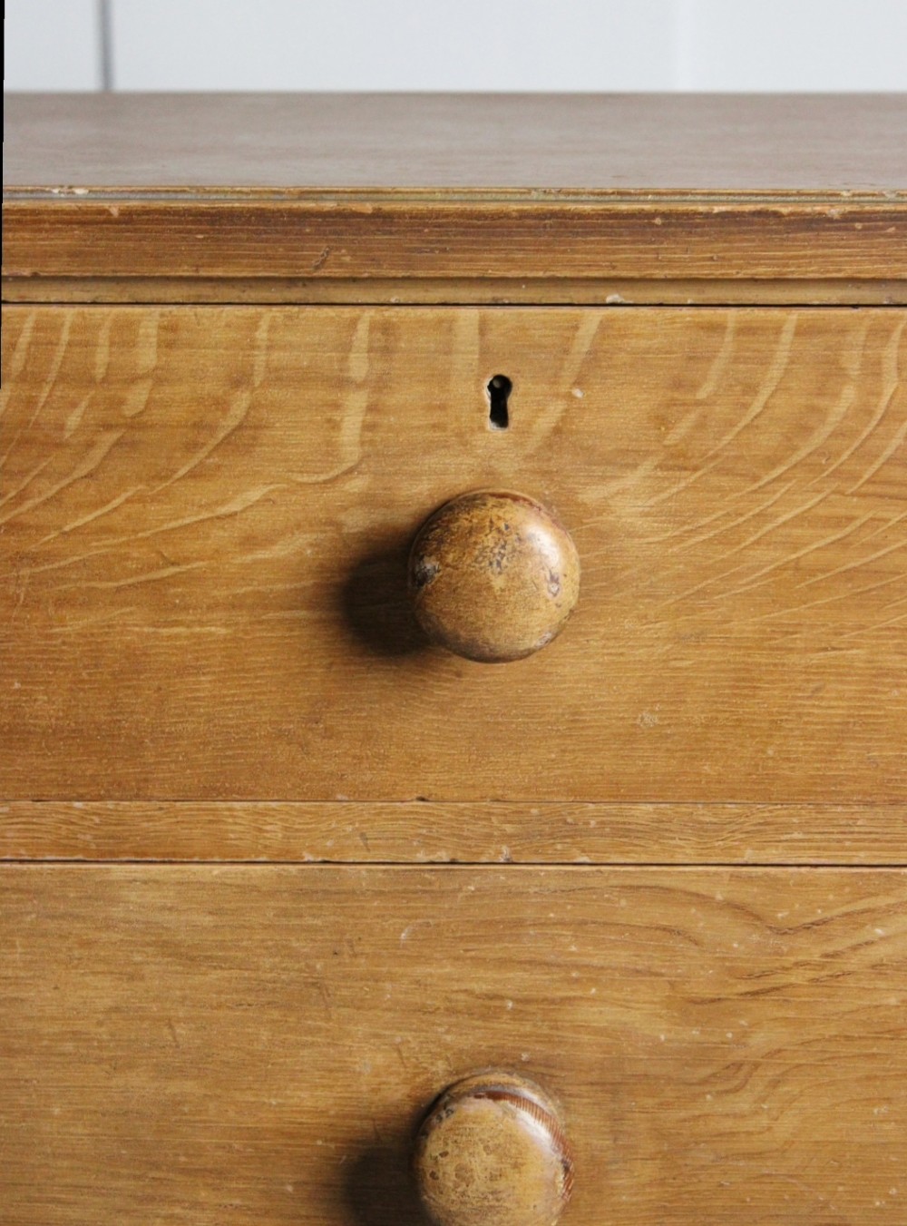 Pine drawers in original paint 19th century View III