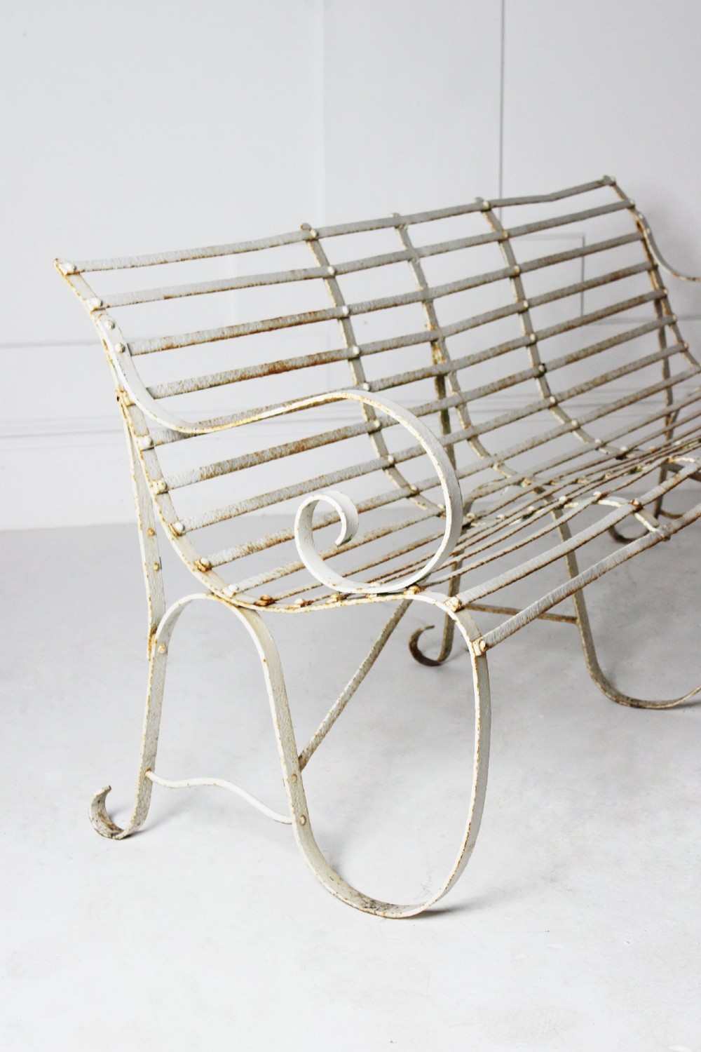 19th century strapwork garden bench View II