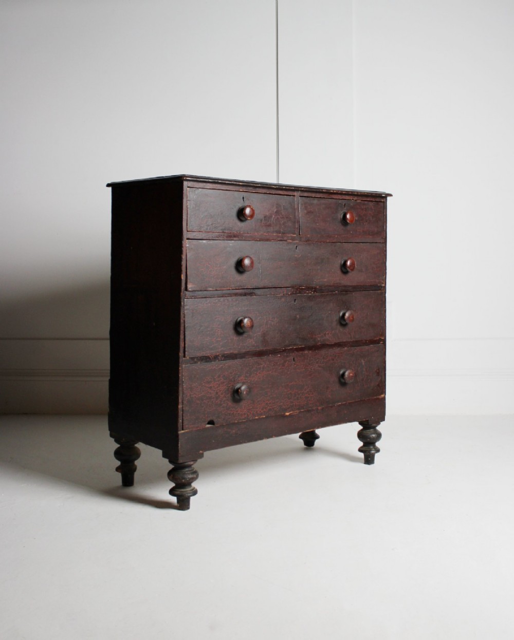 painted pine chest of drawers 19th century