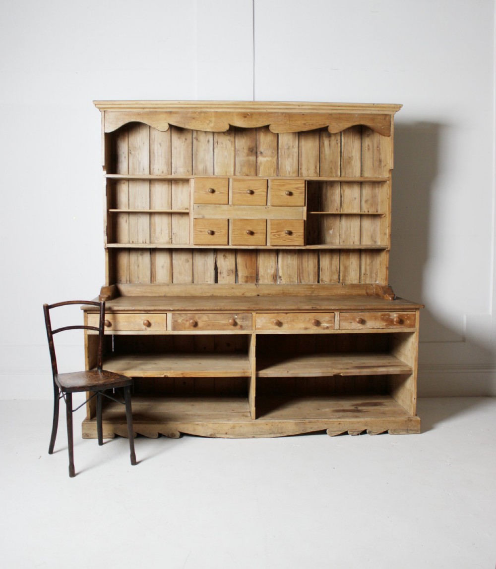 Large pine farmhouse dresser View II