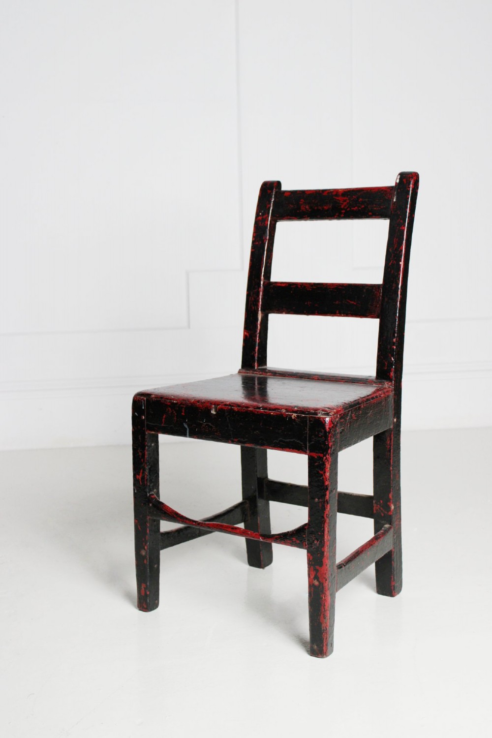 Painted pine primitive Irish chair