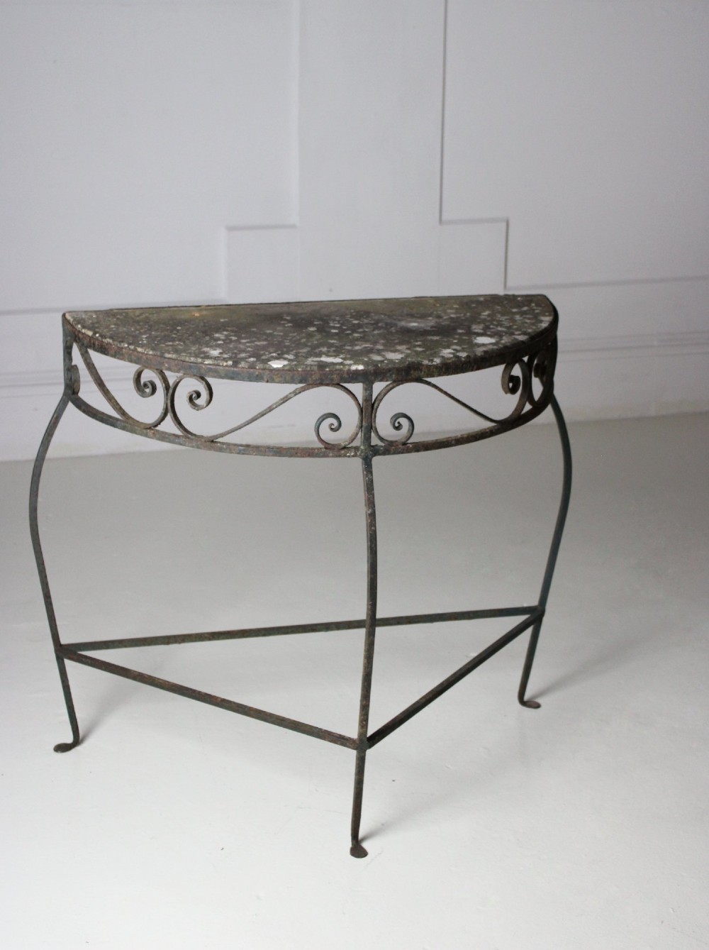 Wrought Iron & Marble Console Table