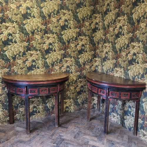 PAIR OF ANTIQUE 19TH CENTURY CHINESE CONSOLE TABLES