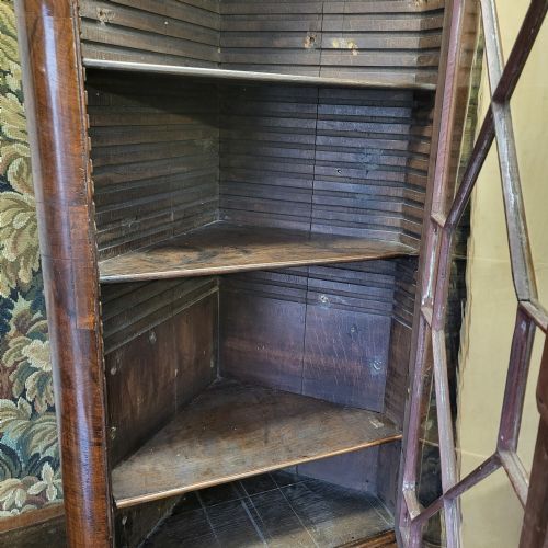 EARLY GEORGIAN WALNUT CORNER CABINET - ADDITIONAL PHOTO 4