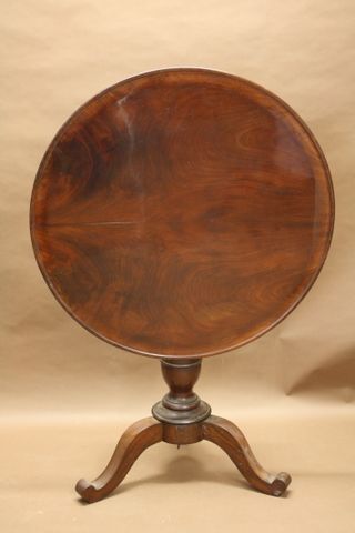 C19th Flame Mahogany Tripod Table