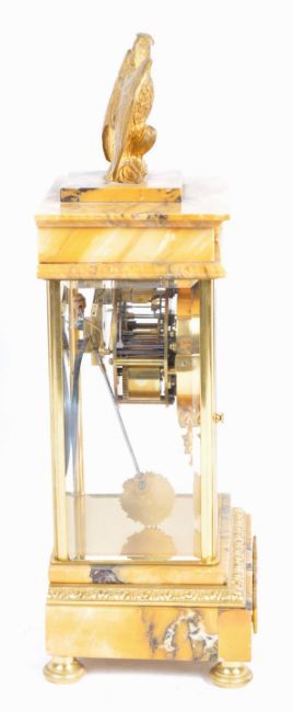 fig 1. C19th clock garniture in sienna marble and ormolu by Samuel Marti of Paris