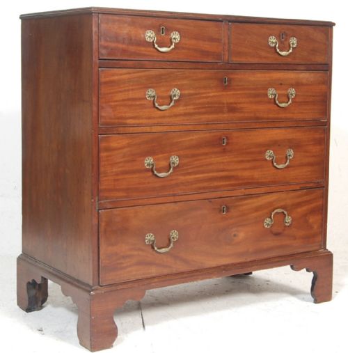 C18th George III Mahogany 5 Drawer Chest