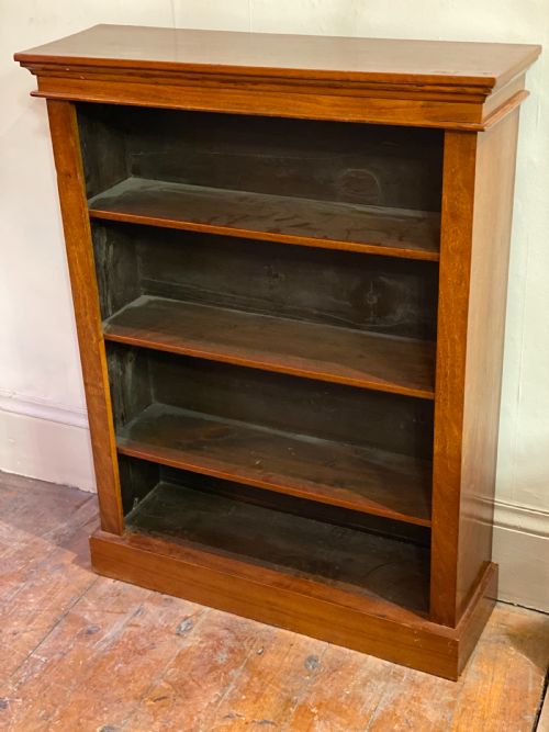 C19th Small Walnut Open Bookcase