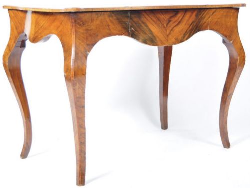 C19th Antique Burr Walnut Writing Table