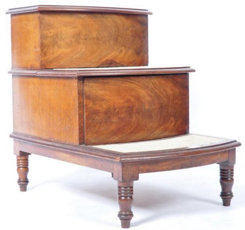 C19th Large Set of Mahogany Library Steps