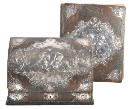 William Comyns & Sons Desk Set Blotter and Stationary Box