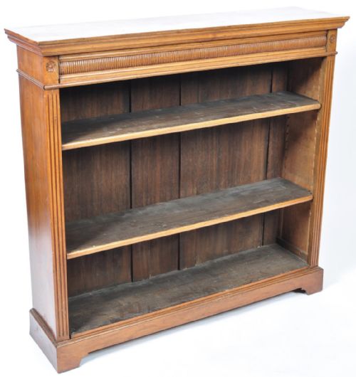 C19th Walnut Open Bookcase by J&b Blower Ofshrewsbury