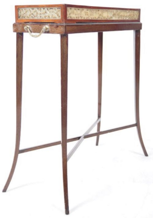 C19th Chinese Hardwood Tray on Stand