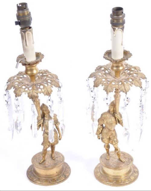 Pair of Gilt Ormolu Regency Candlesticks