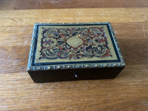 Small Boullework and Ebony Trinket Box