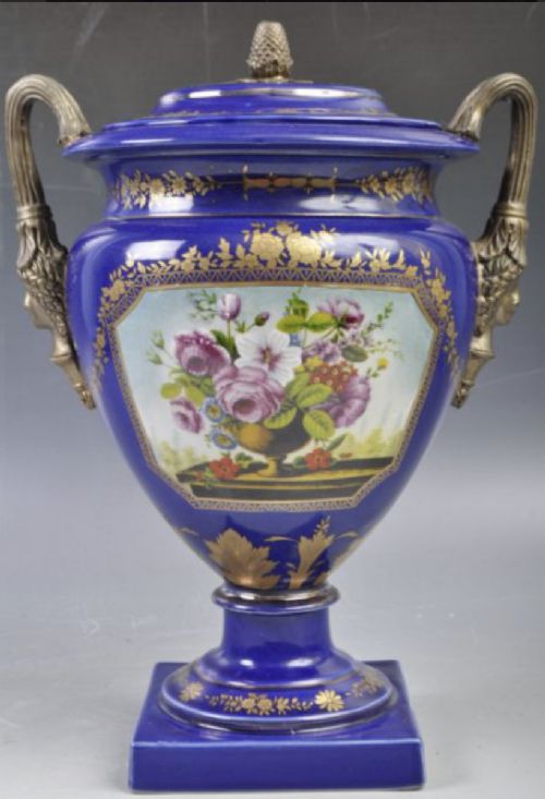 C19th Hand Painted Vase