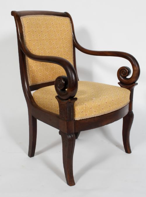 Early C19th French Empire Mahogany Armchair