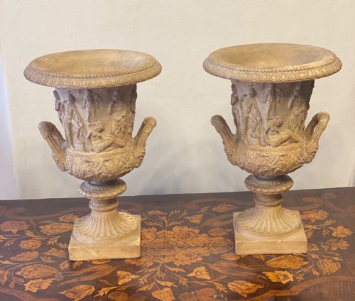 Pair of Terracotta Classical Urns