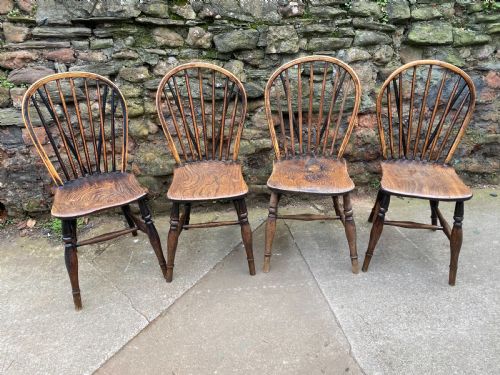 Set of Four Windsor Stick Back Chairs