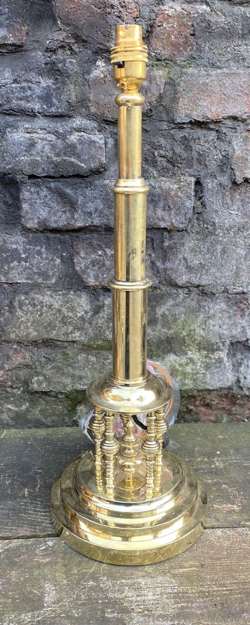 Brass Table Lamp of Secessionist Form
