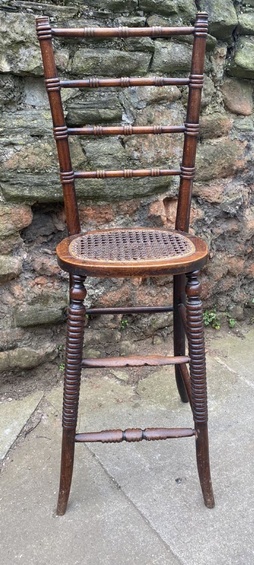 Correctional Deportment Chair Regency in Stained Beech with Caned Seat