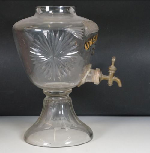 C19TH CUT GLASS UNSWEETENED GIN DISPENSER - ADDITIONAL PHOTO 2