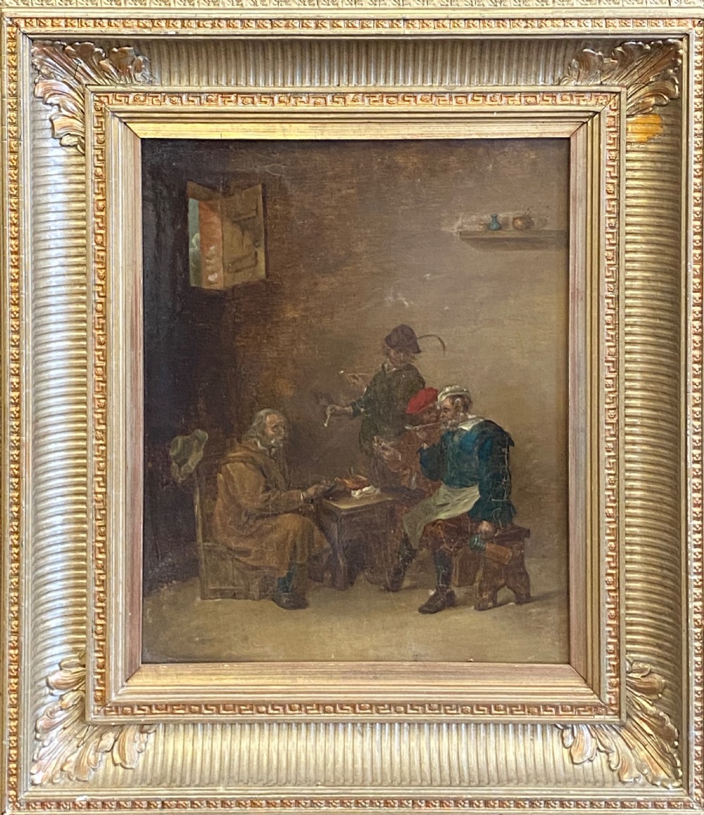 C17th Dutch school painting on board 