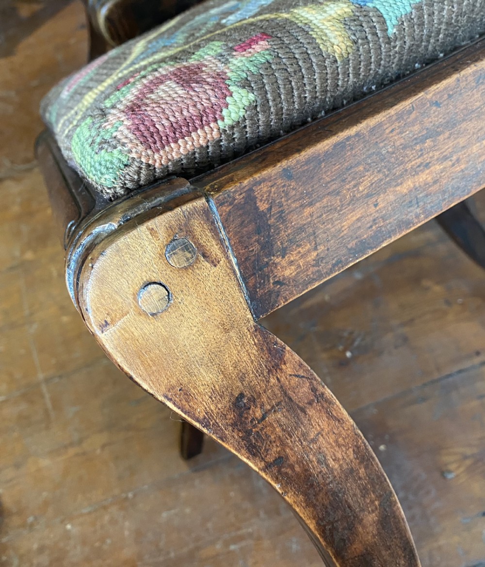 Pair of regency chairs with tapestry seat in the gillows manner  View VII